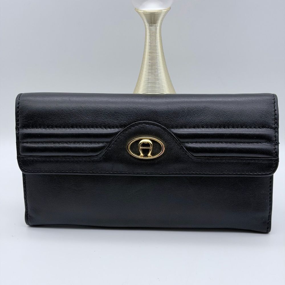 Vintage Etienne Aigner Elegant Leather Organiser Clutch Wallet NWOT